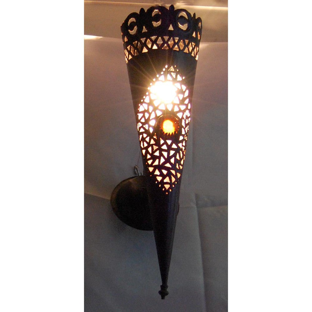 Aplique Hierro Calado - Antorcha Redonda - Varios Tamaños