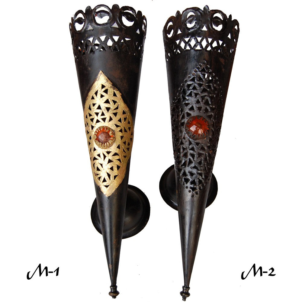 Aplique Hierro Calado - Antorcha Redonda - Varios Tamaños