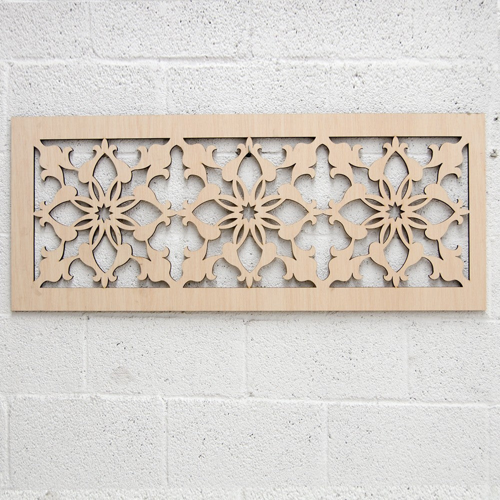 Celosia Madera - Corte Láser - Diseño Medieval - 120x 50 cm