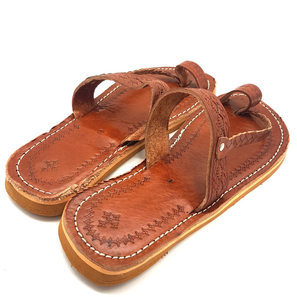 Sandalia Mujer Marrón Claro - 100% Cuero - Modelo Albaniu