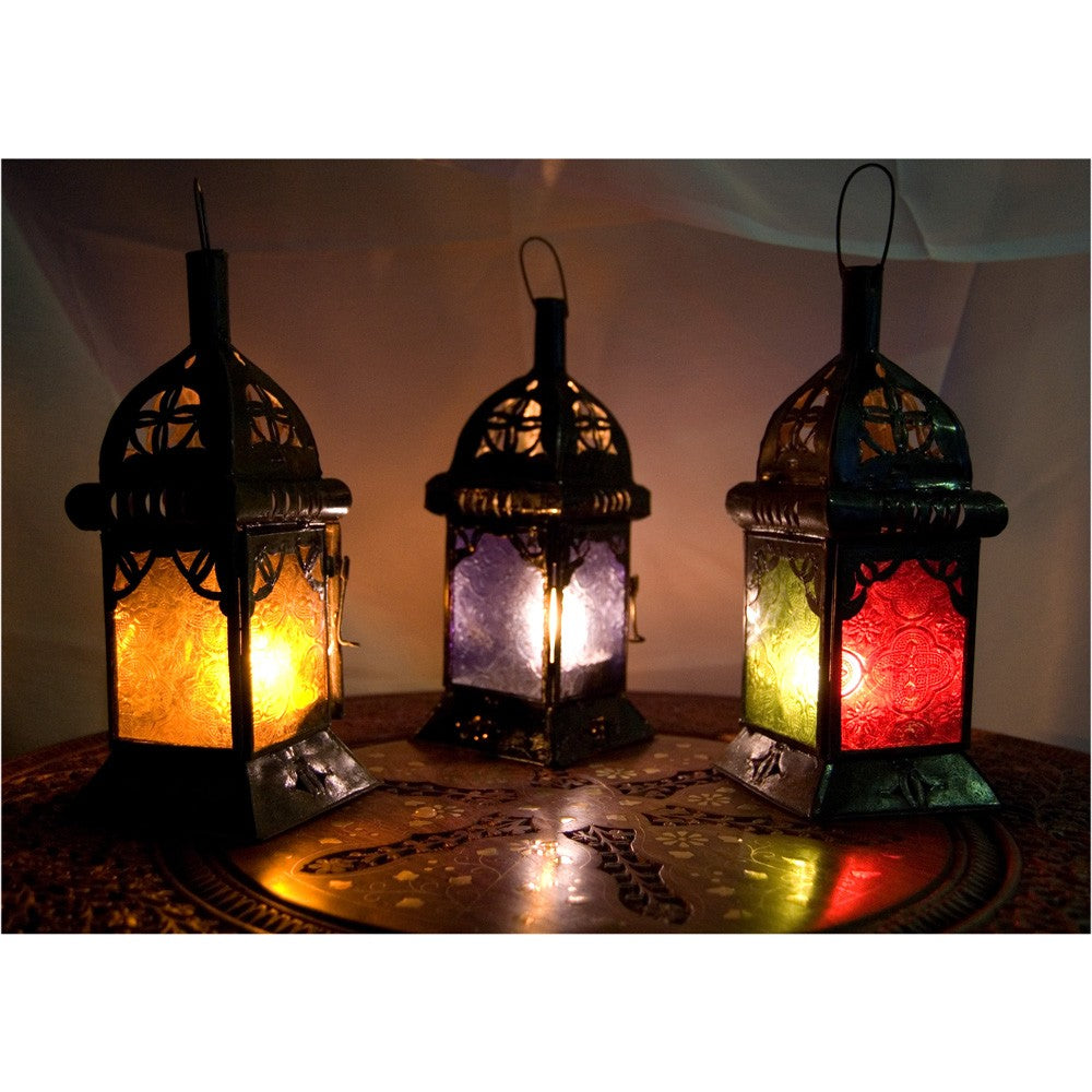 Farol Vela Cuadrado - Cristales - 3 Colores