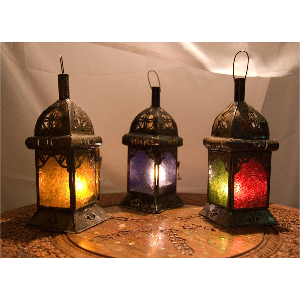 Farol Vela Cuadrado - Cristales - 3 Colores