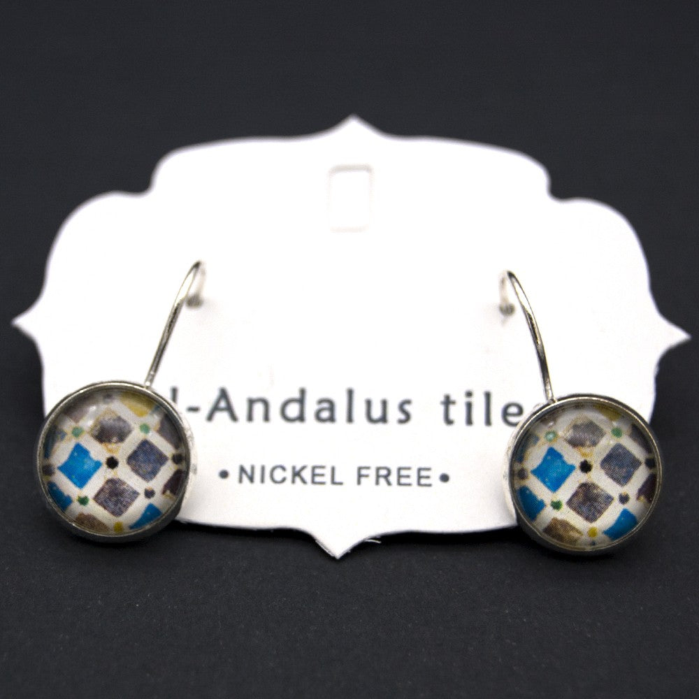 Pendientes Botón - Inspirados en la Alhambra - Al-Andalus Tiles - Modelo murabaa