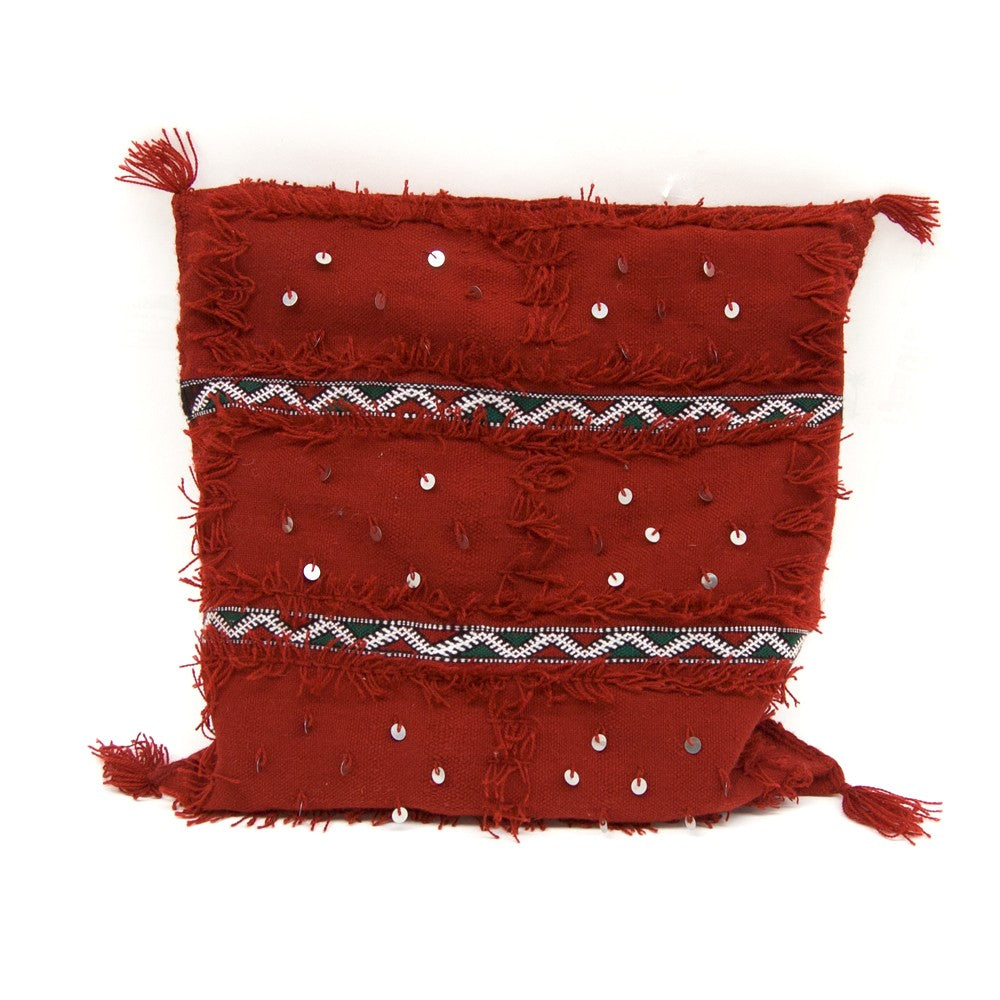 Funda Cojín Bereber - Algodón y Lana - Artesanales - 56cm - Modelo Bereber Waahid