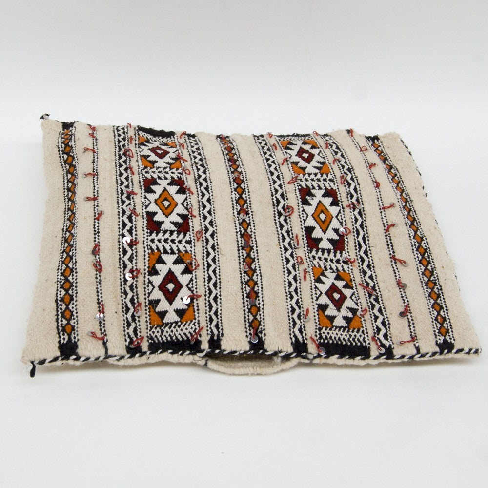 Funda Cojín Bereber - Estilo Vintage - 58cm x 40cm - Fondo Blanco