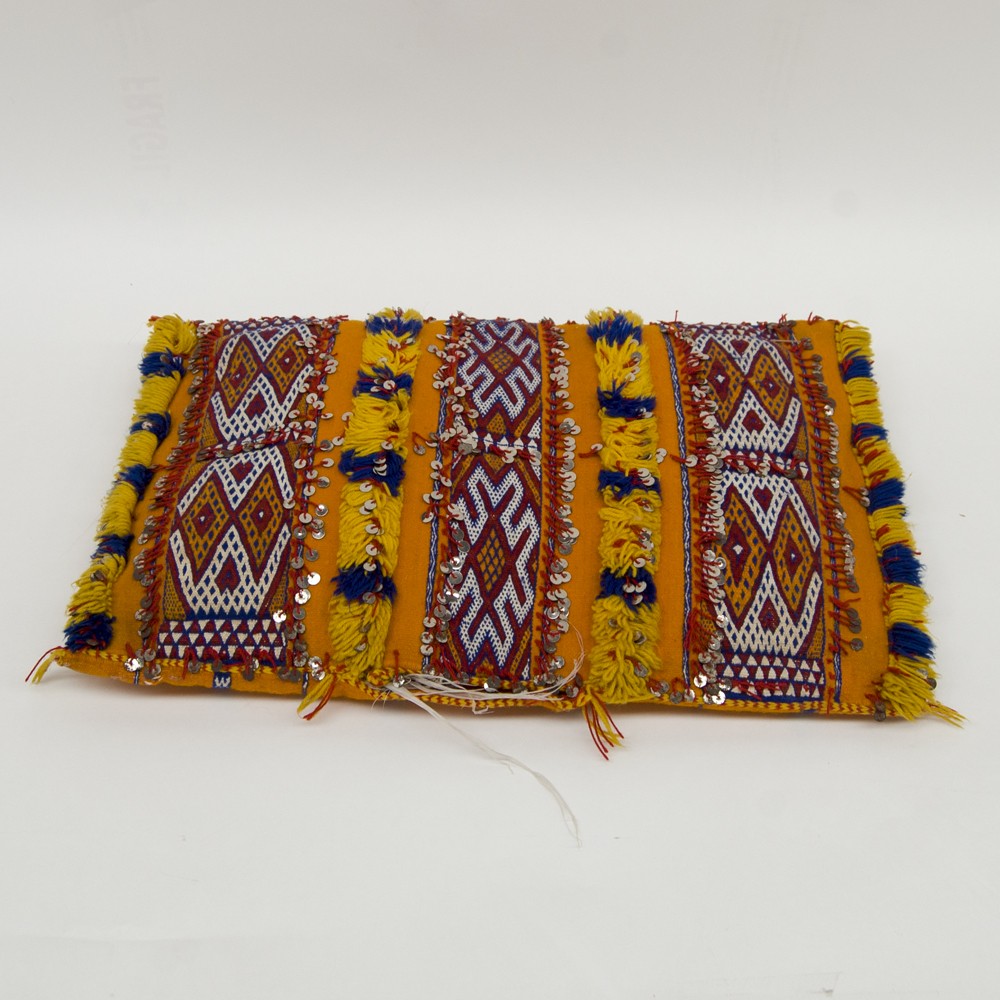 2 x Funda Cojín Bereber - Estilo Vintage - Naranja - Antiguo