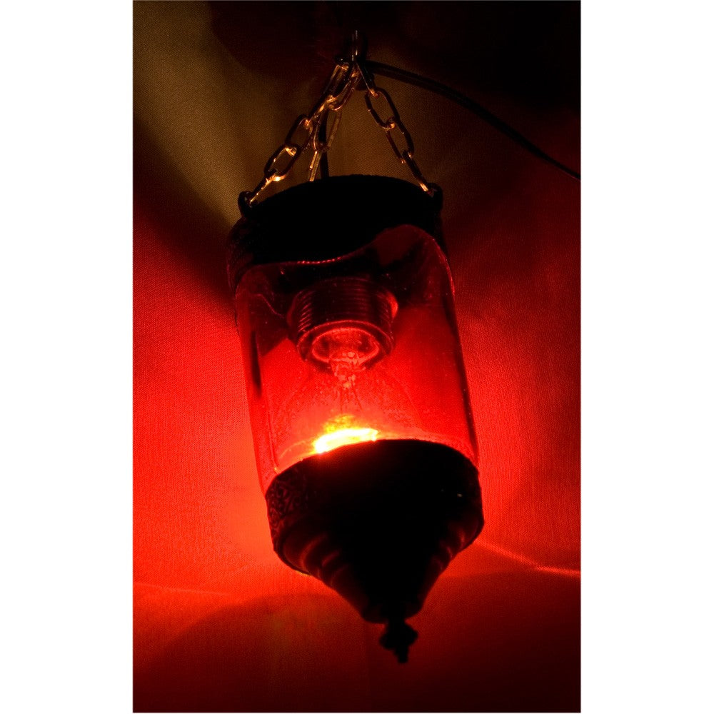 Lámpara Vidrio con Alpaca - Varios Colores - Arabe - 19 cm