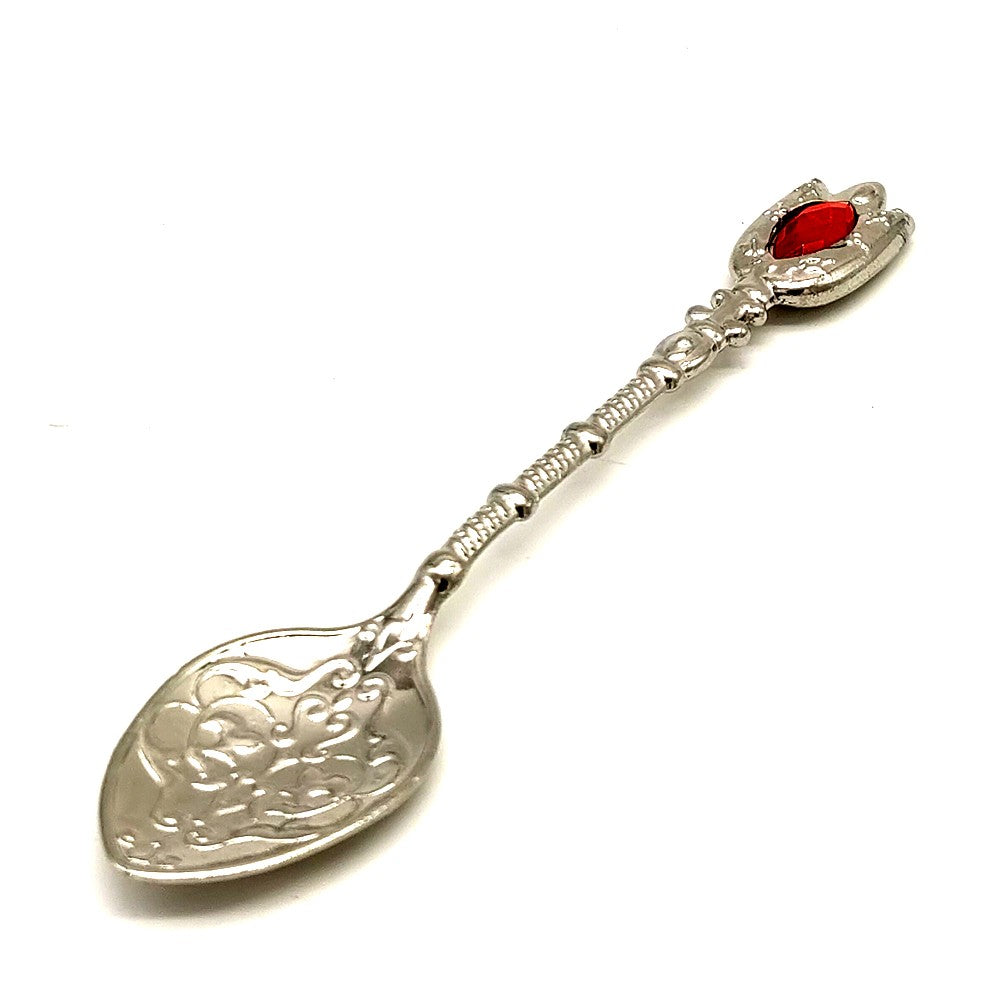 Cuchara Metal - Niquelada - Resina Decorativa Color - Modelo Fidda