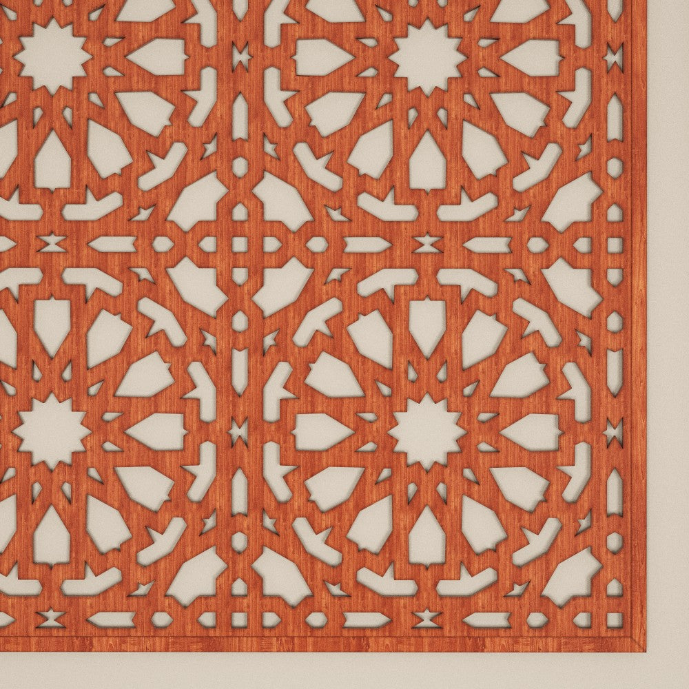 Marco Celosío Árabe - Diseño Alhambra - 100 cm x 100 cm
