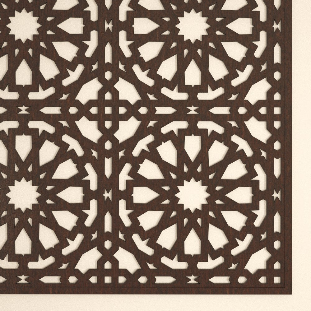 Marco Celosío Árabe - Diseño Alhambra - 100 cm x 100 cm