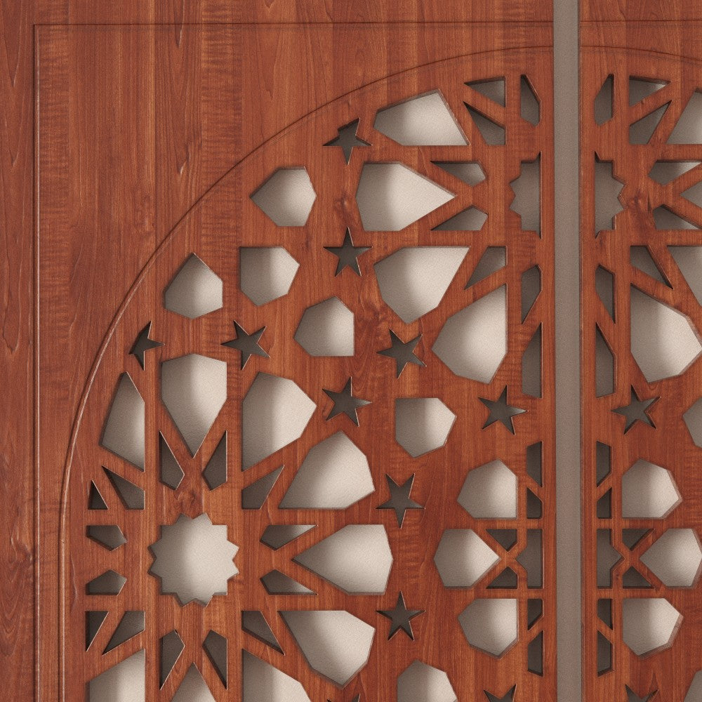 Puerta Celosía Arabe Madera - 200 x 120 cm - Modelo Samai