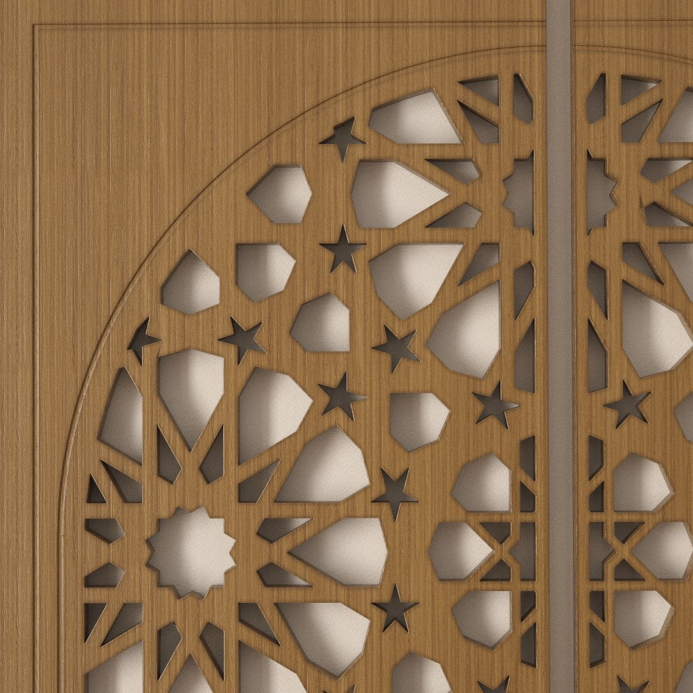 Puerta Celosía Arabe Madera - 200 x 120 cm - Modelo Samai