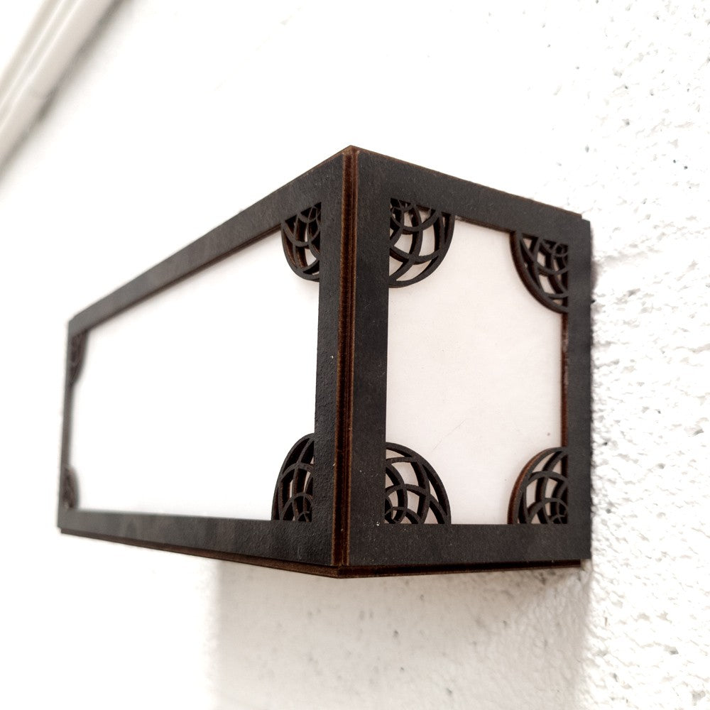 Aplique Pared Estilo Árabe - Corte Láser - Dos Posiciones - Modelo Hayati