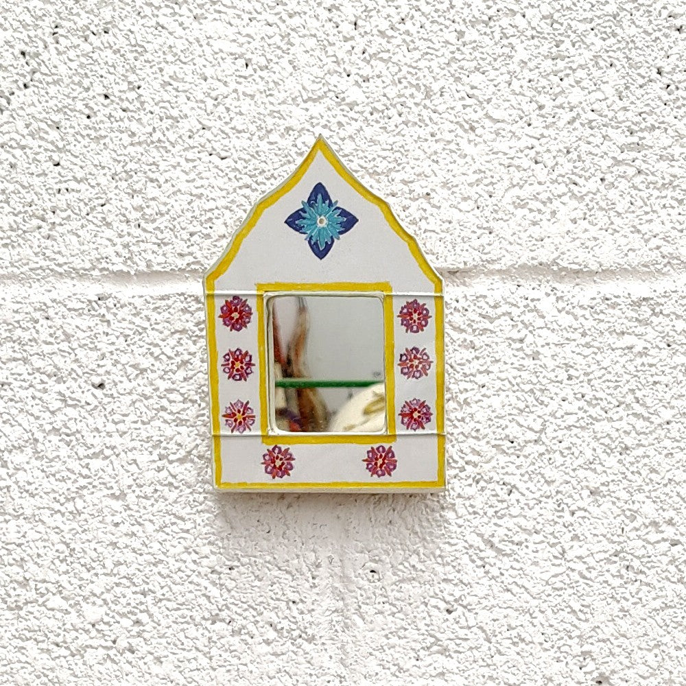 Espejito Decorativo - Decoración Estilo Vintage 100% Artesanal - Modelo Hak nº1 - 16.5 x 11.5