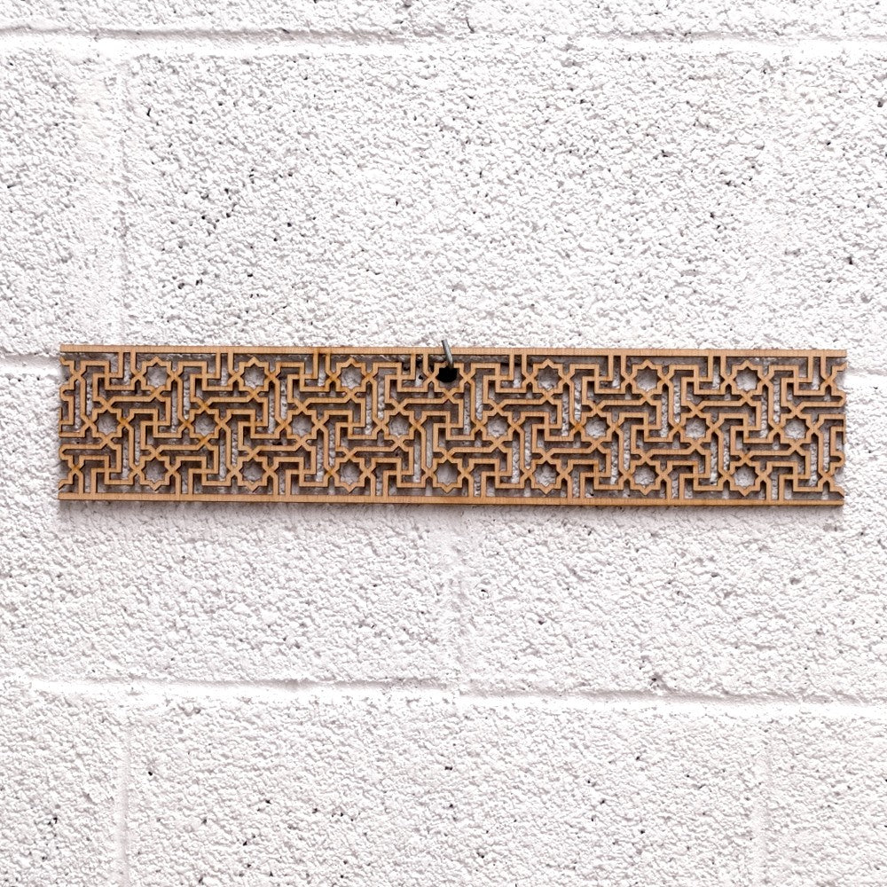 Celosía Madera - Cenefa - Zócalos - Decoración Pared - Corte Láser - Mataaha - 10 x 50 cm