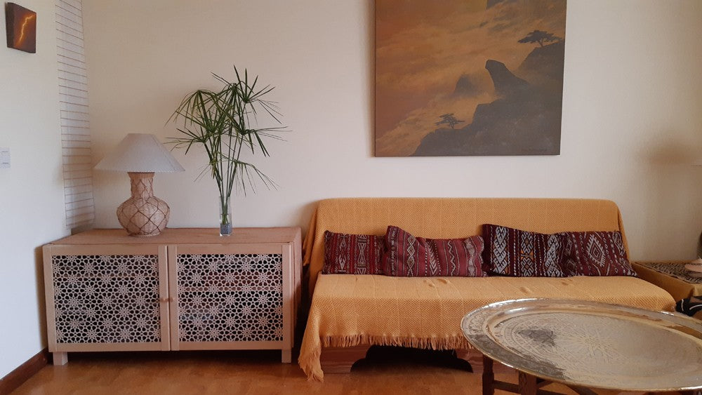 Celosía Madera laminada -Corte Laser - Diseño Mekness - 18cm x 39cm