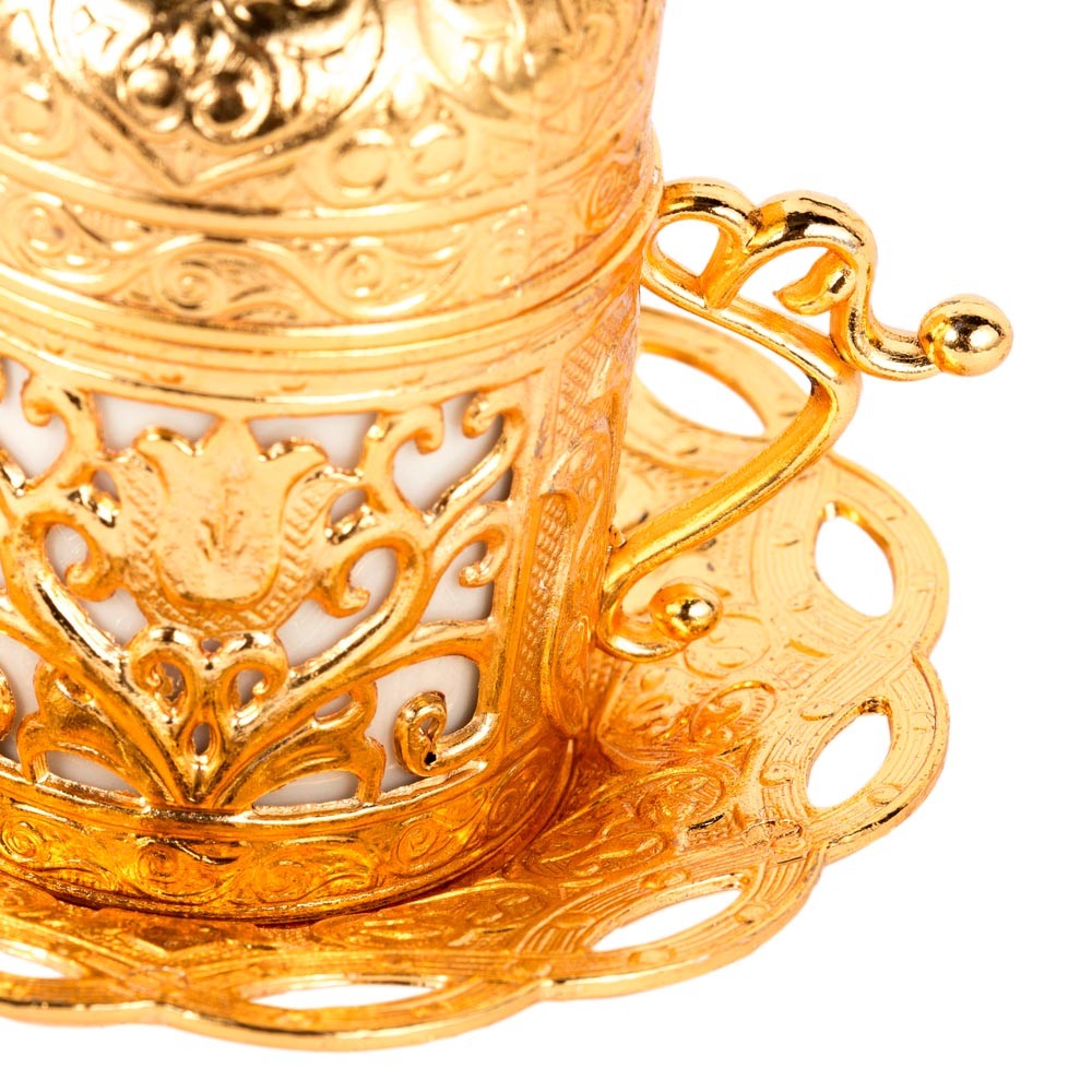 Vaso de cafe Turco Expresso - Porcela y Metal - Modelo Black Turkish