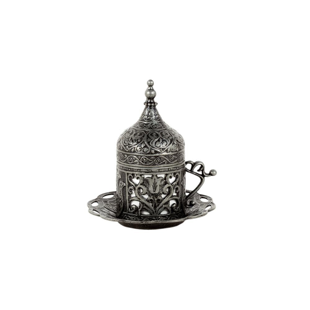 Vaso de cafe Turco Expresso - Porcela y Metal - Modelo Black Turkish