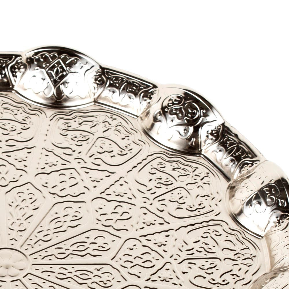 Bandeja para Té Grabada 35 cm Ondulada - Calidad DELUXE - Modelo Istambul