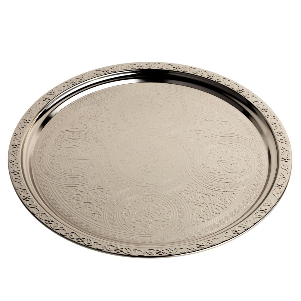 Bandeja para Té Grabada 35 cm - Calidad DELUXE - Modelo Otomano