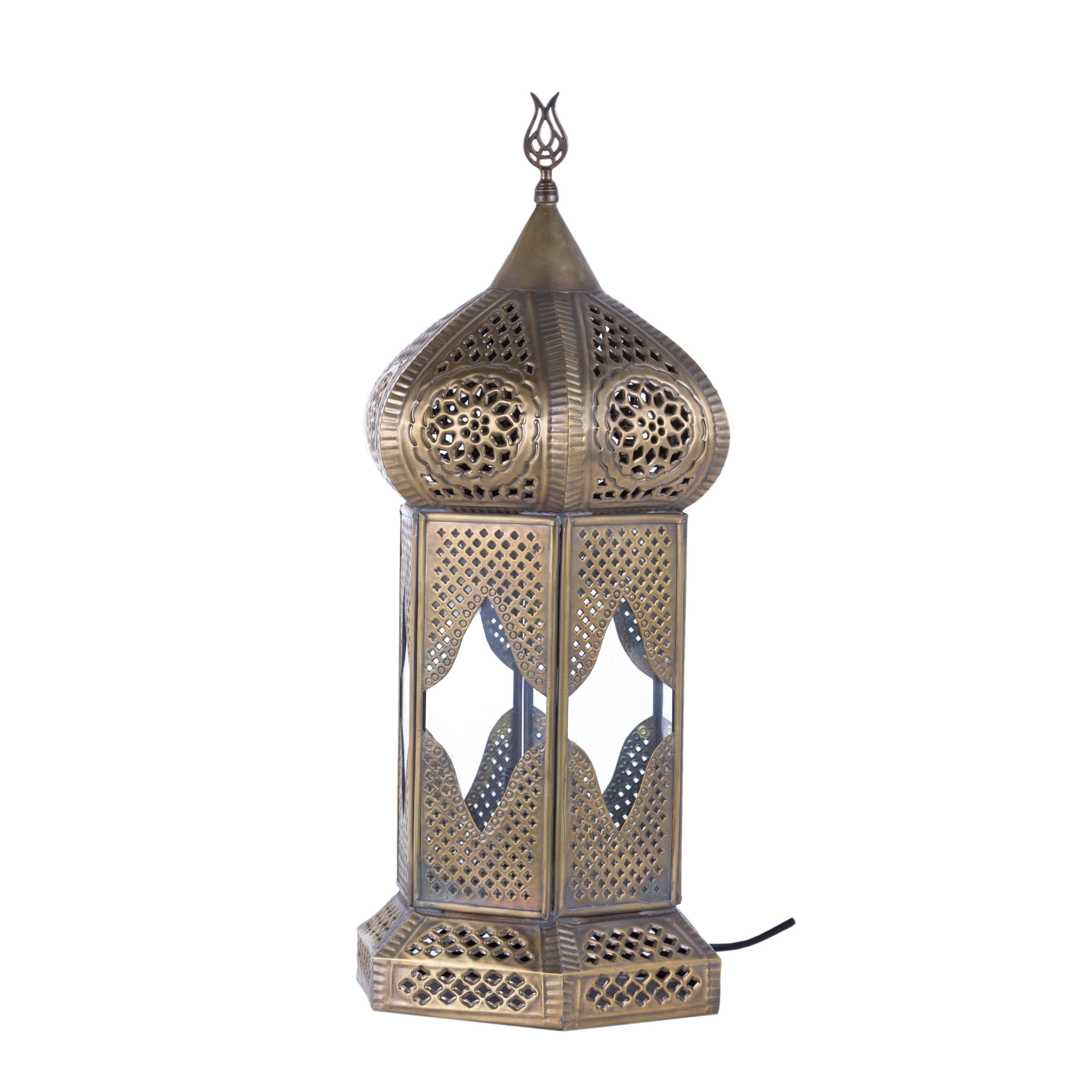 Farol de mesa Bronce Envejecido - DELUXE - Modelo Samarcanda 47 cm