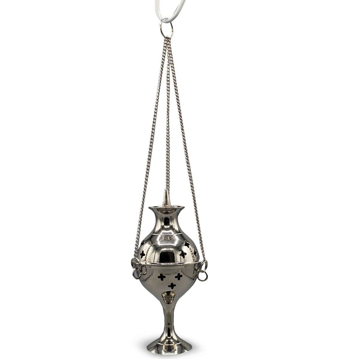 Incensario Botafumeiro - Bronce - Niquel - Negro- Cadena 22 cm