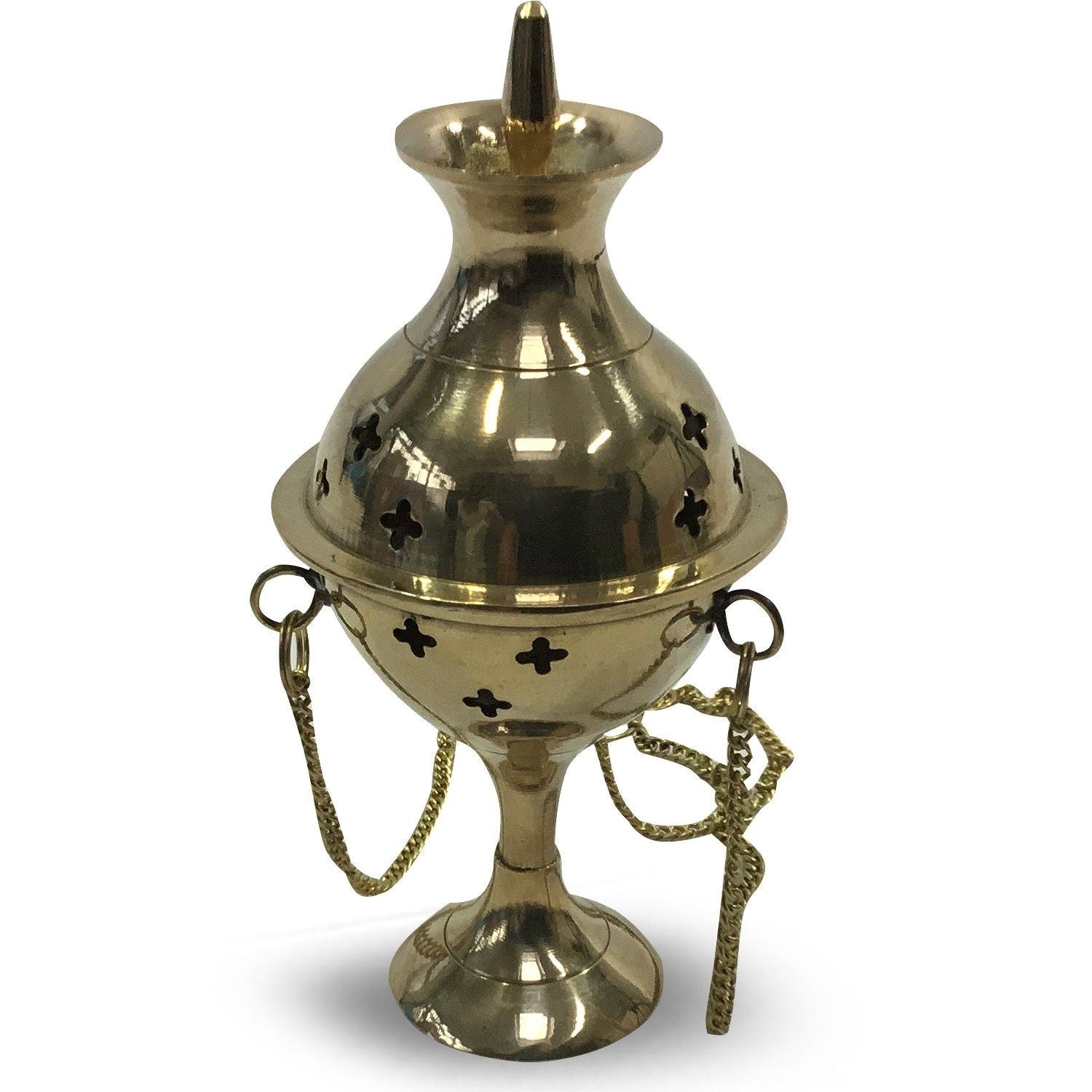 Incensario Botafumeiro - Bronce - Niquel - Negro- Cadena 22 cm