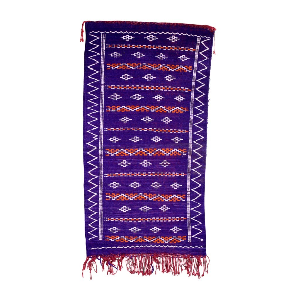 Tapiz Bereber de Lana - Kilim Banafsiyi - 105 x 52 cm