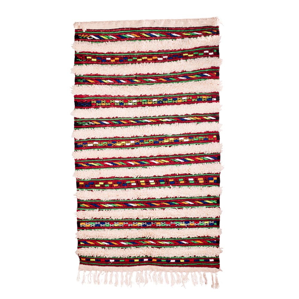 Tapiz Bereber de Lana - Kilim Abiad - 128 x 74 cm