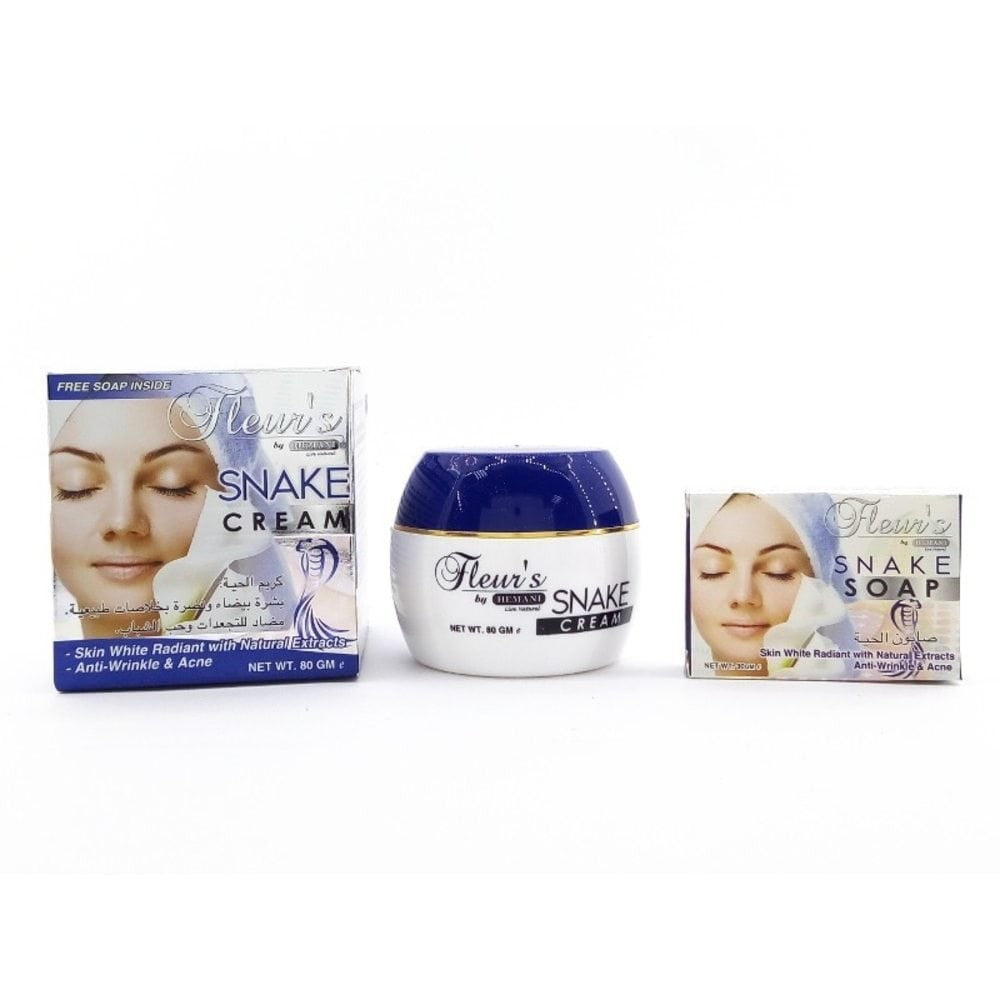 Crema Facial + Jabón Serpiente - Arrugas y Acné - 80 ml - Hemani