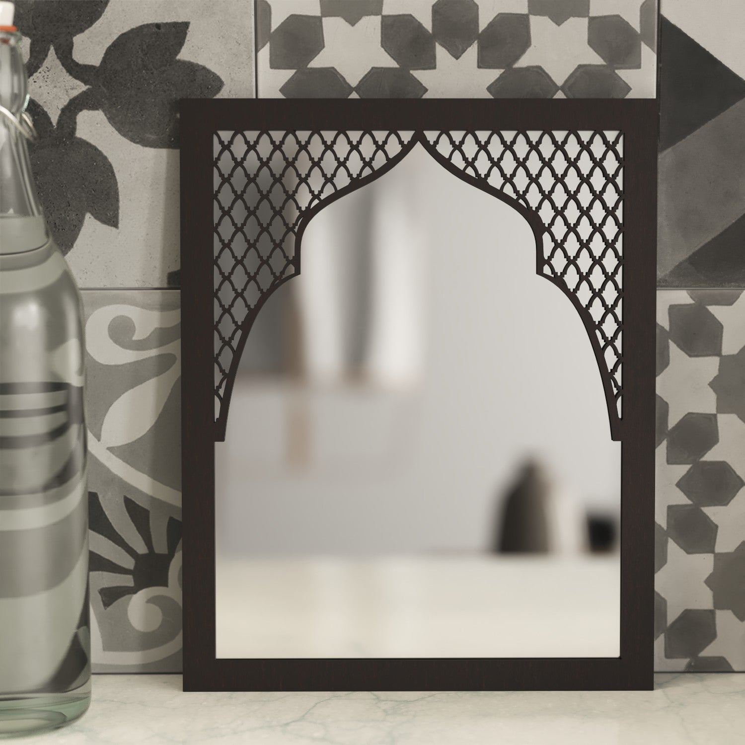 Espejo Árabe - Corte por Láser - Modelo Bab LOTUS -29 x 23 cm