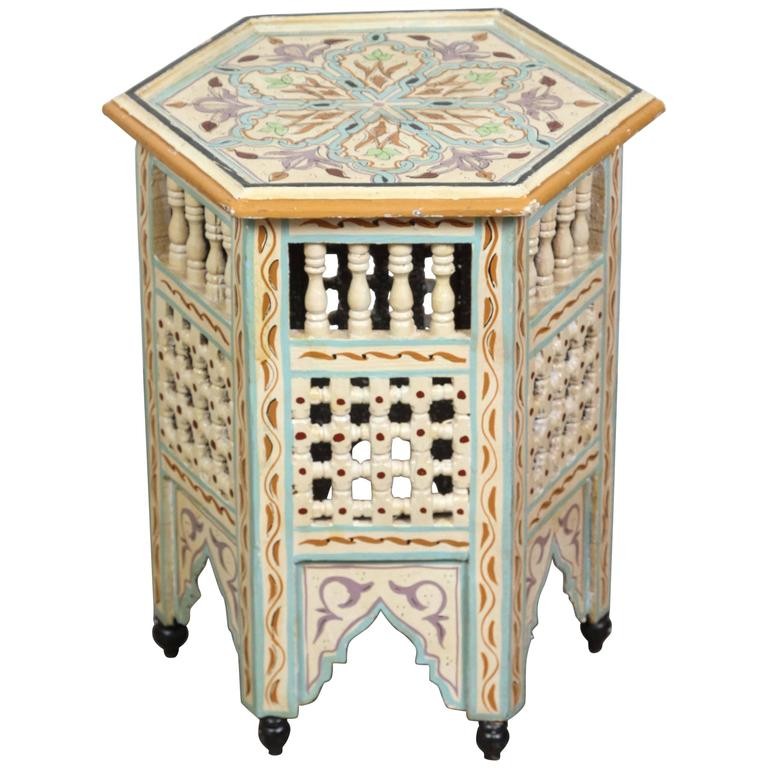 Mesa de Madera Celosía - Artesanía Marruecos - Modelo SARABIA