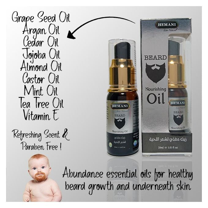 Super Aceite de Barba - HEMANI - 30 ml NATURAL