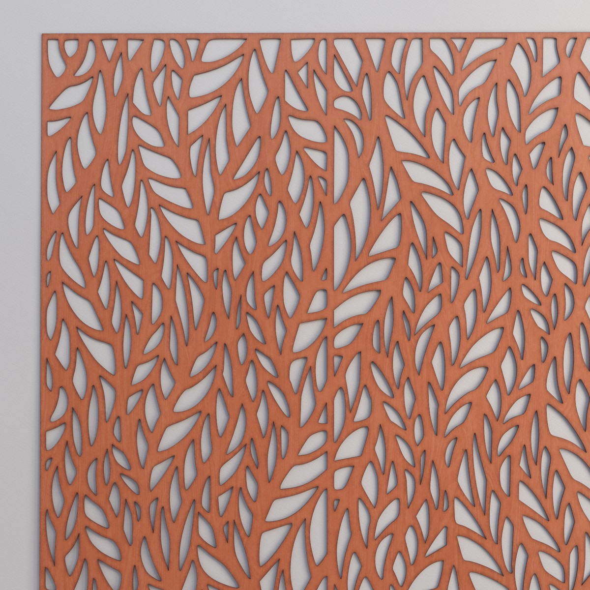 Celosía Madera Blanca - Diseño Otoño - 100 x 80 cm