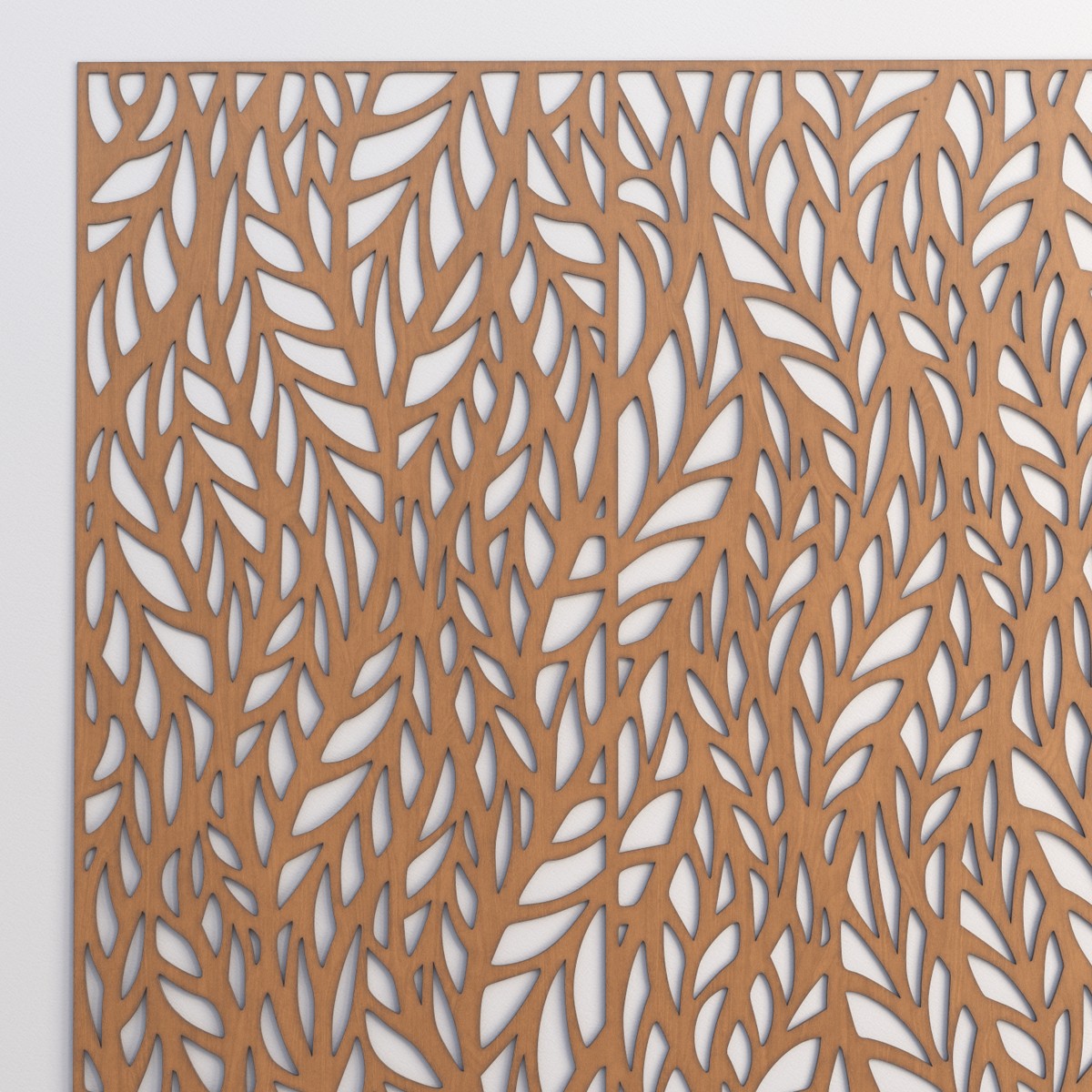 Celosía Madera Blanca - Diseño Otoño - 100 x 80 cm