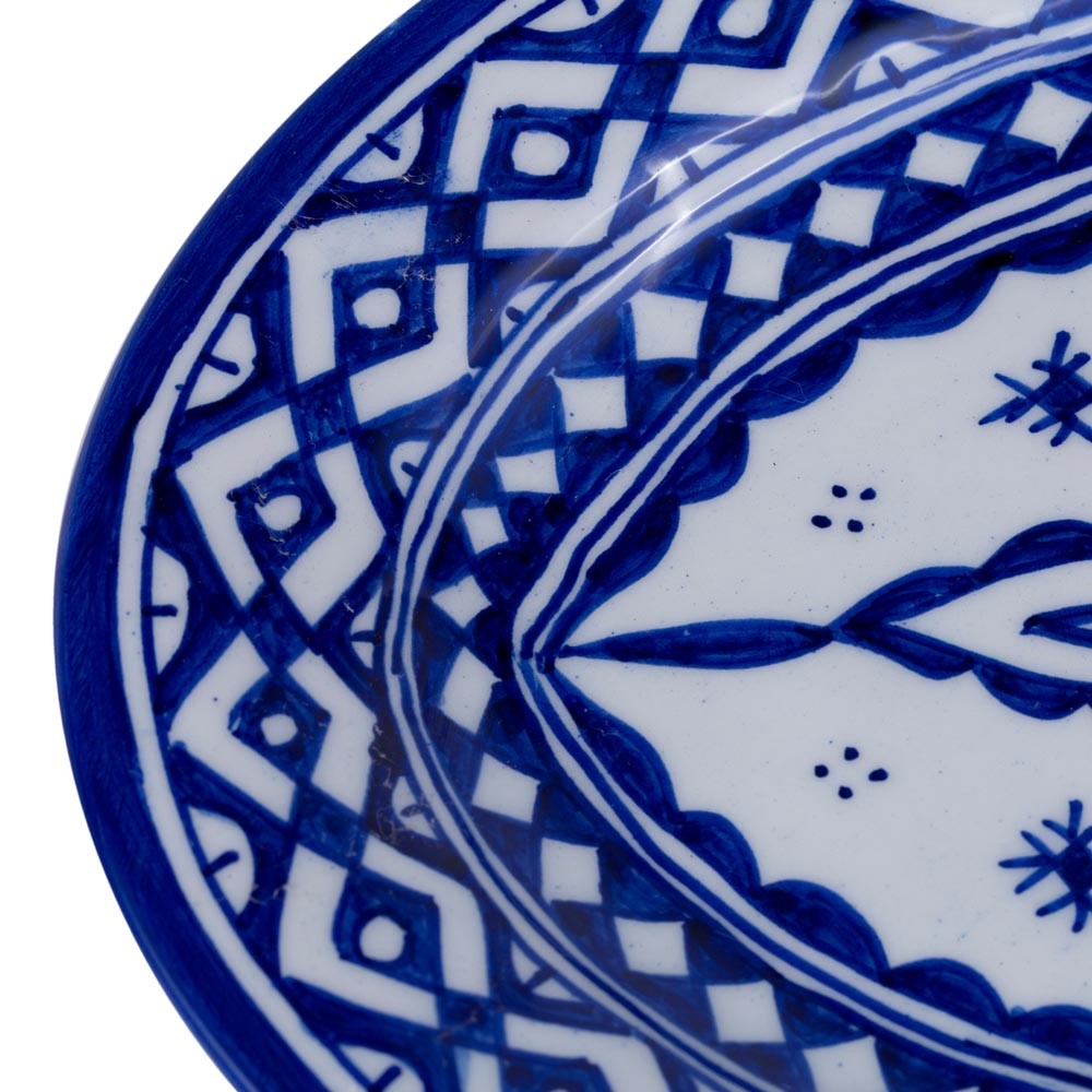 Plato Árabe Ovalado - Cerámica Fez - Pintado a mano - Modelo BAIDUN