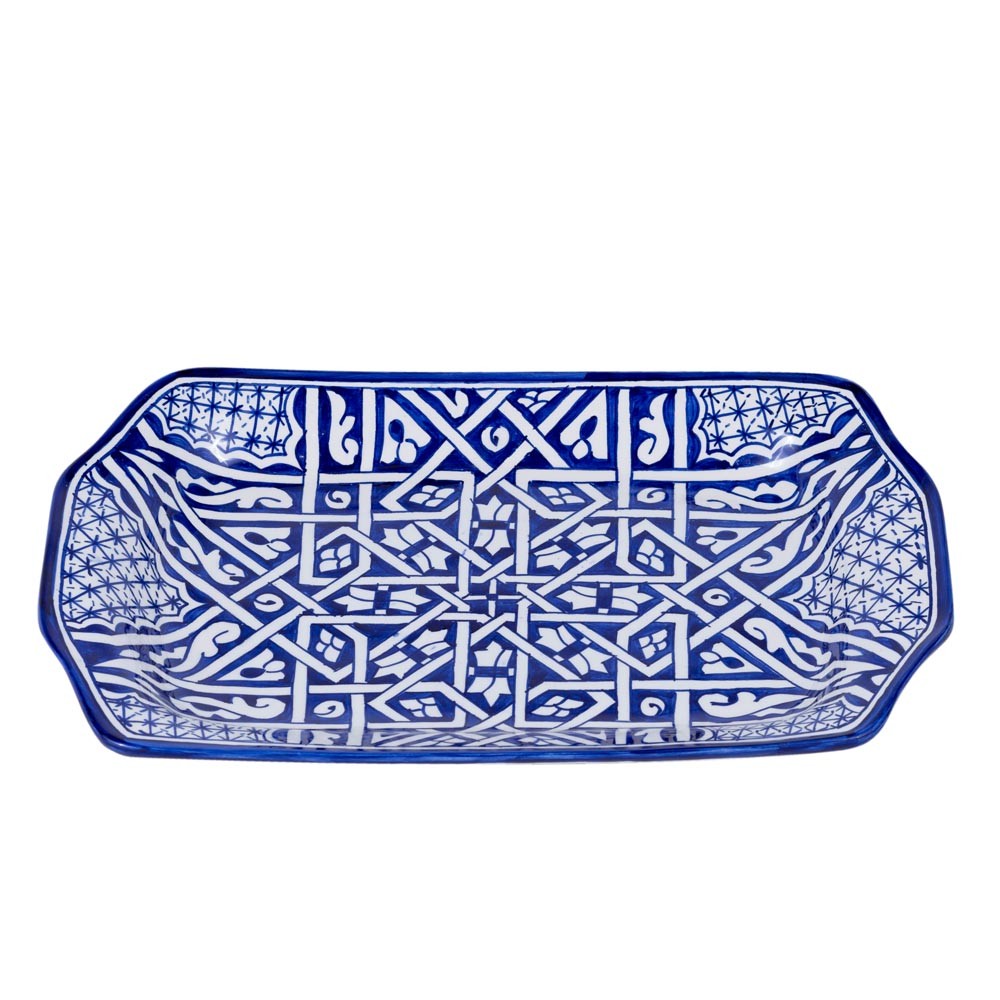 Plato Bandeja Frutero Árabe - Cerámica Fez - Pintado a mano - Modelo SINIA