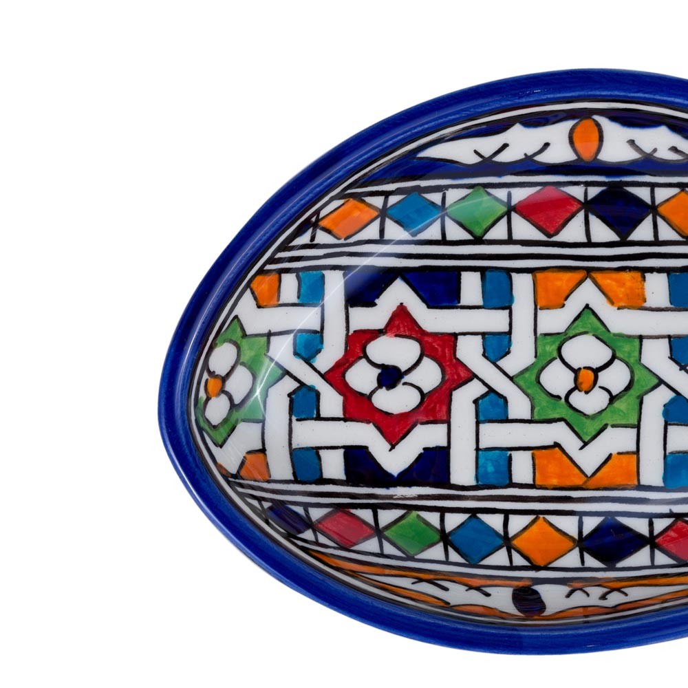Plato Árabe Pez - Cerámica Fez - Pintado a mano - Modelo SAMAK