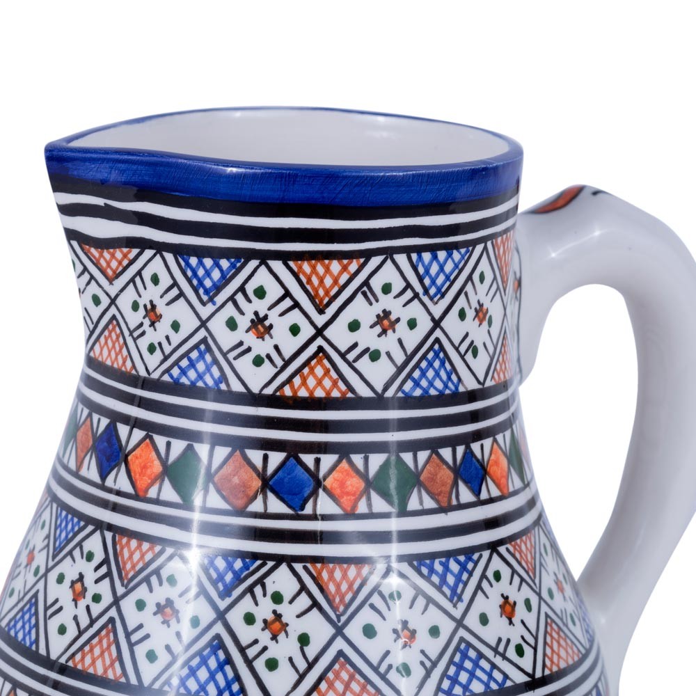 Jarra Asilah - Cerámica Fez- 14 cm Diámetro - Pintado a mano