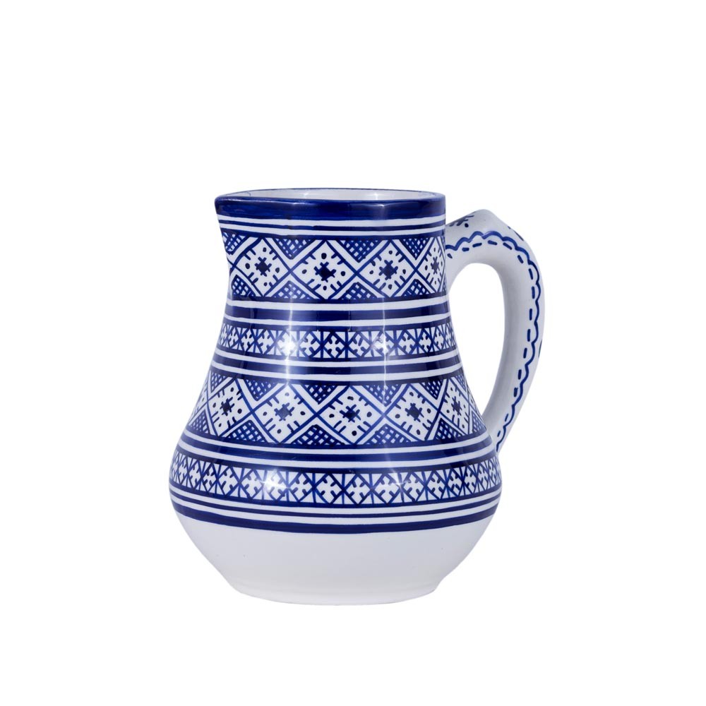 Jarra Asilah - Cerámica Fez- 14 cm Diámetro - Pintado a mano