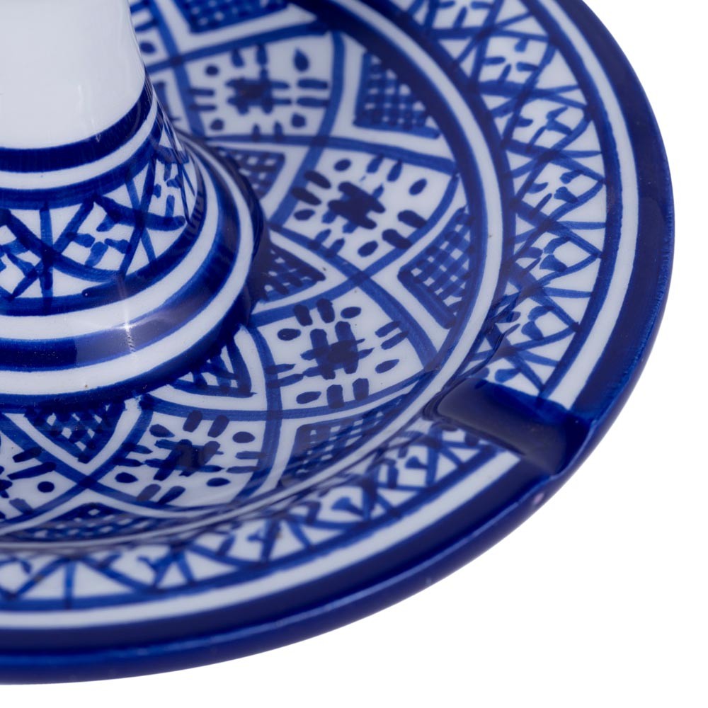 Cenicero Portavelas Cerámica Fez - Pintado a mano - Modelo DUKHAN