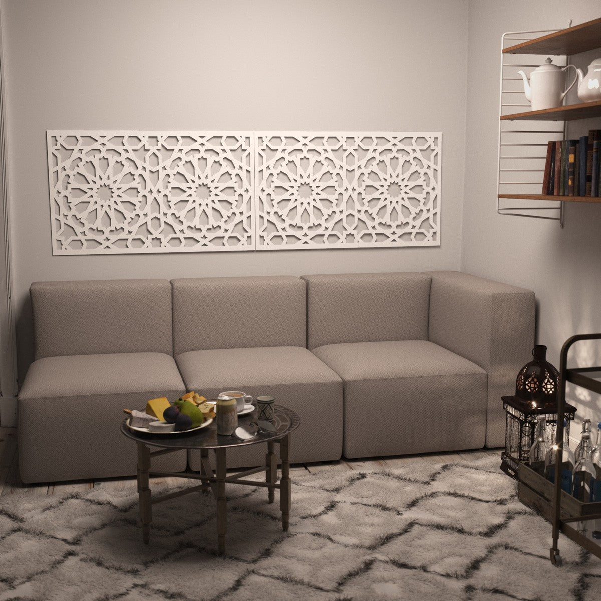 Cabecero de Cama Celosía de Madera Alhambra - 200 x 60 cm