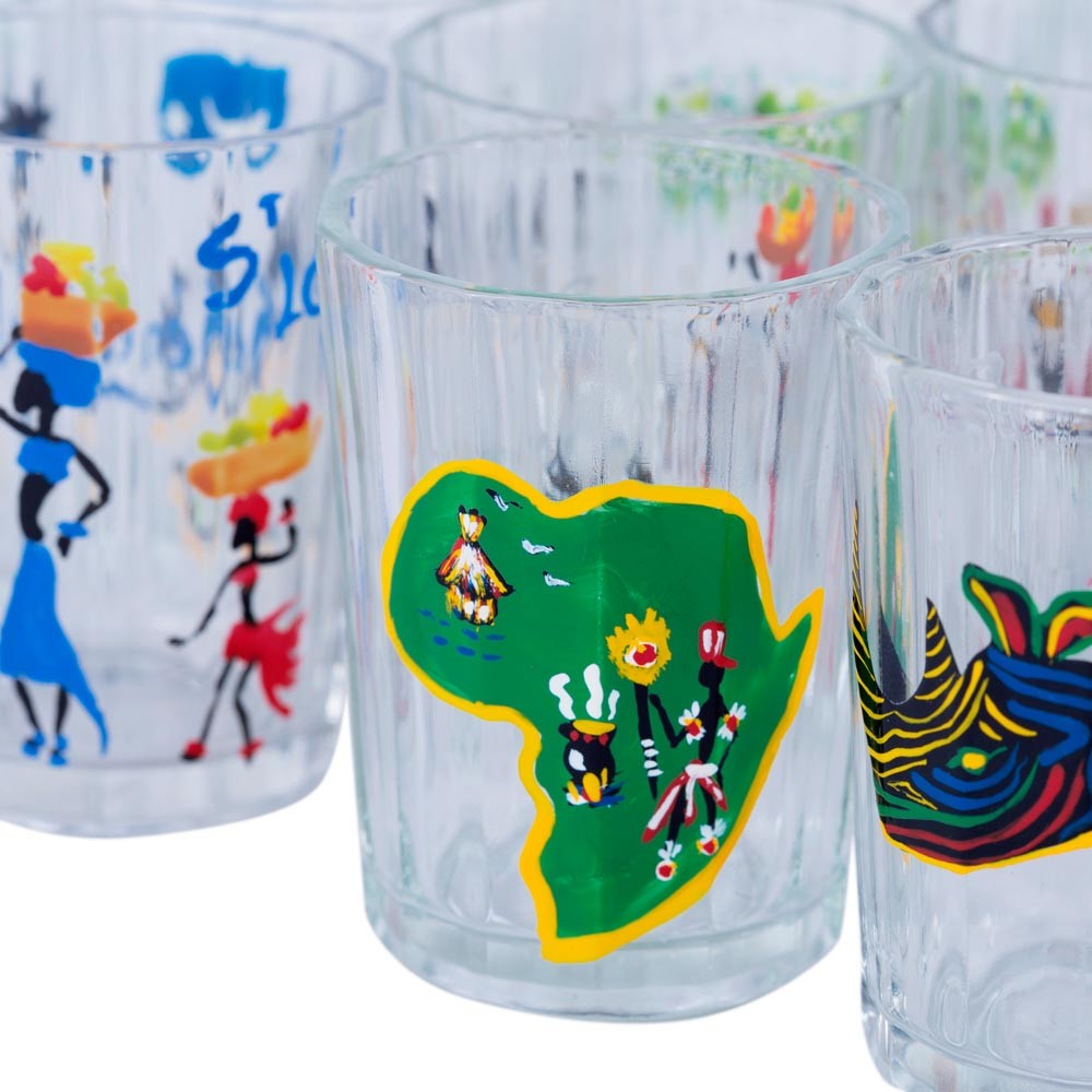 Juego 12 Vasos - Reliquia Africana - Producto Único