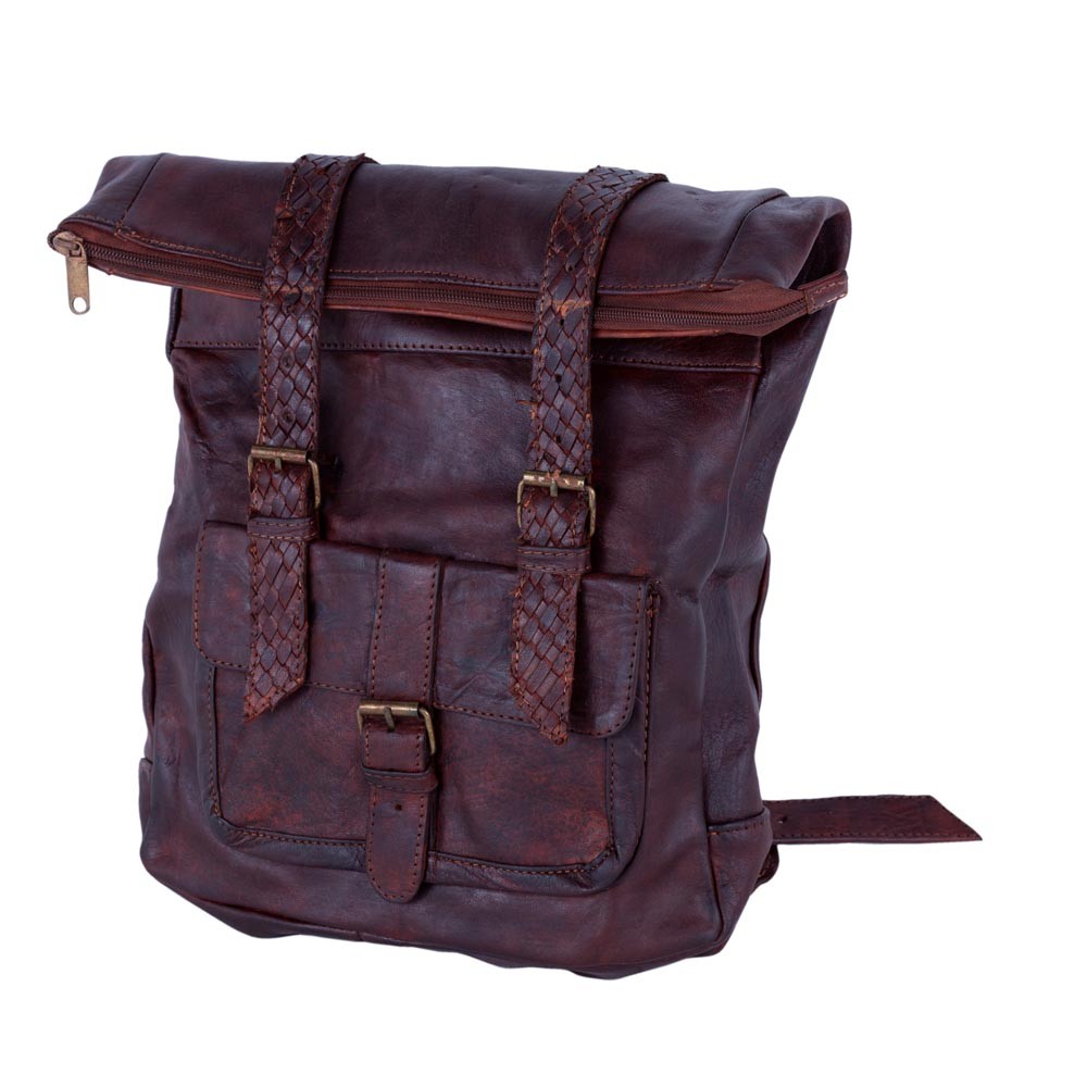 Mochila Cuero - 100% Artesanal - 46 cm - Modelo Musafir