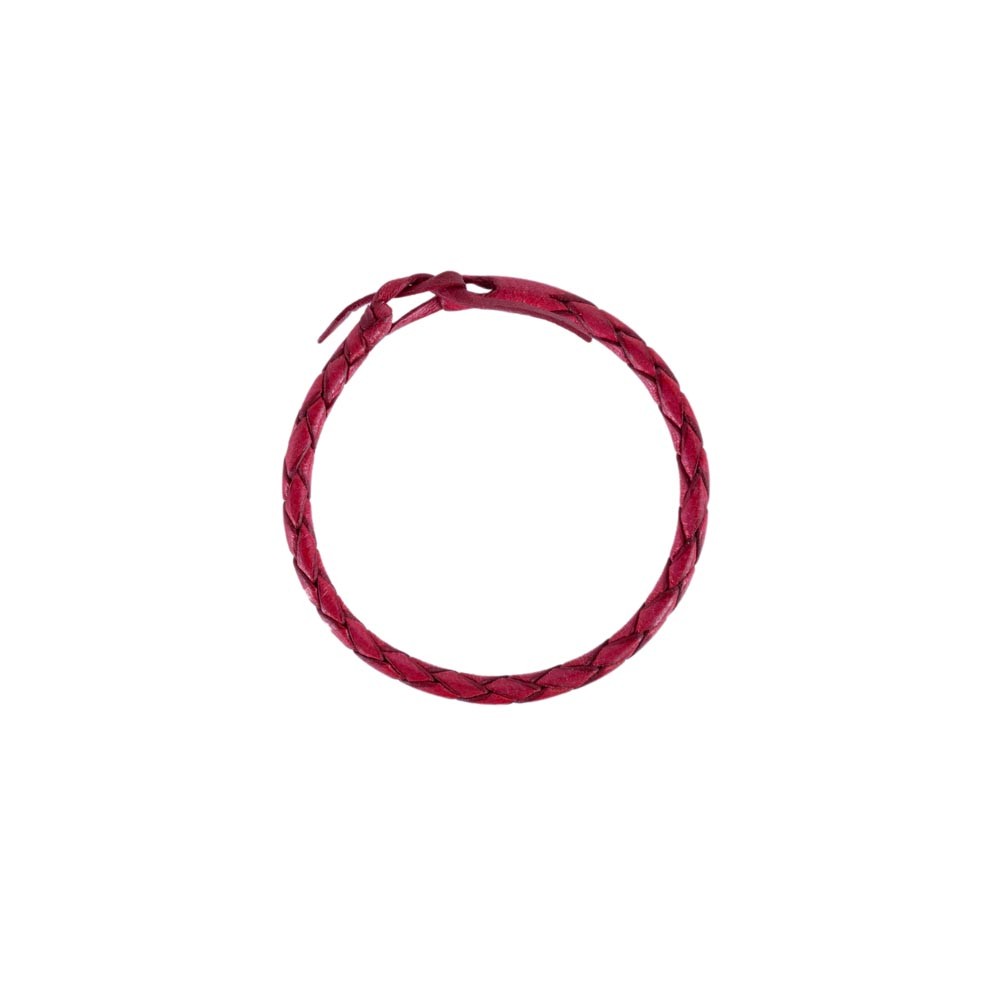 Pulsera de Cuero Trenzada - 20 cm - Modelo BELDI
