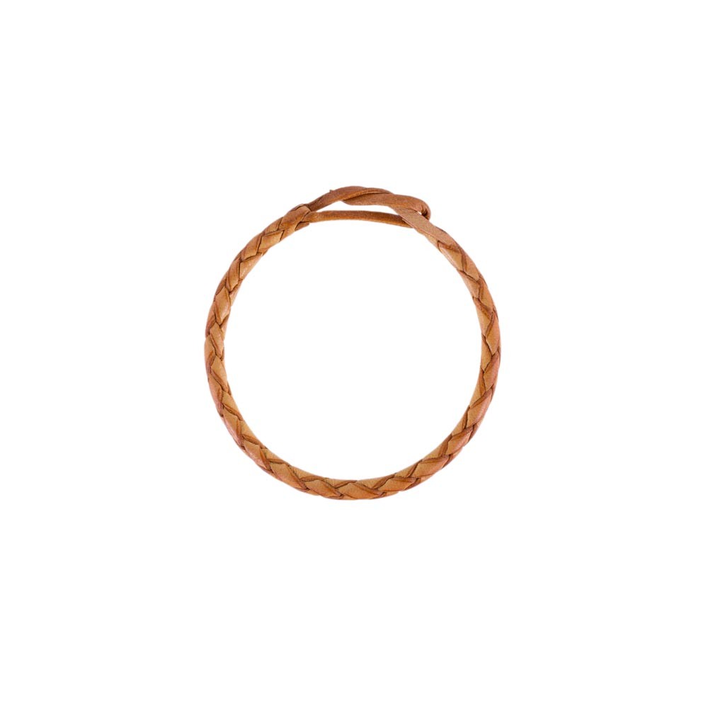 Pulsera de Cuero Trenzada - 20 cm - Modelo BELDI
