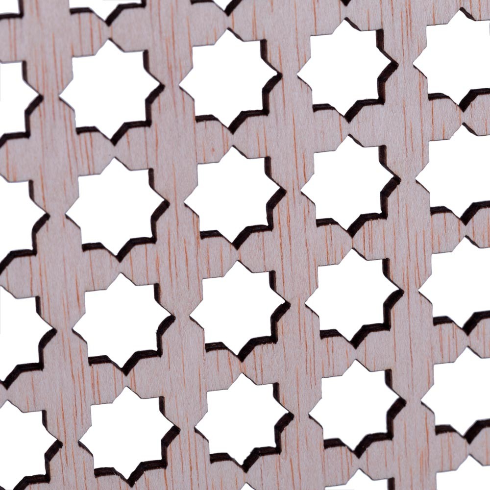 Celosía Madera Corte Láser- Geométrica Andalusí - Modelo Nafida - 100 x 60 cm