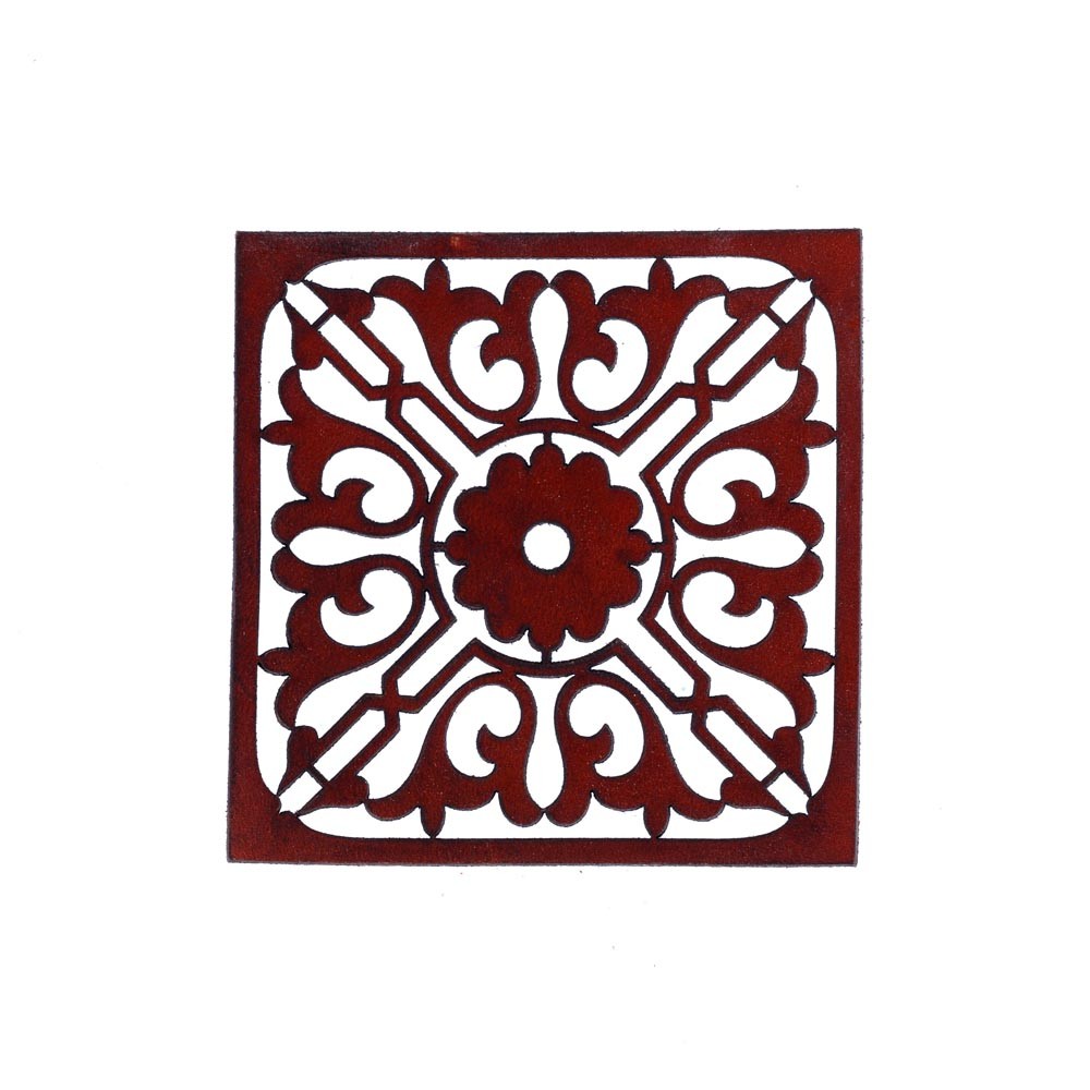 Posa Vasos De Cuero - Motivos Geométricos - 8,3 cm Diámetro Modelos Surtidos