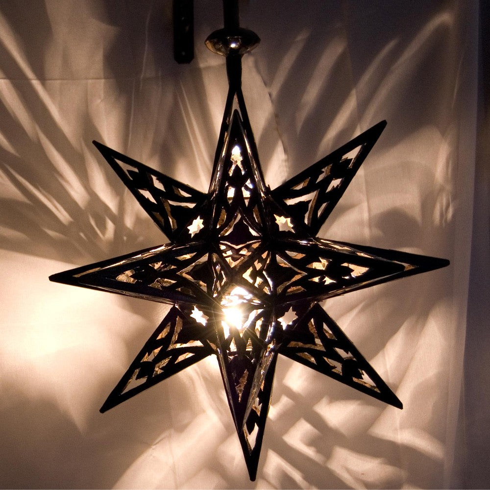 Lámpara Estrella Hierro Calada - Arabe - Andalusi - NOVEDAD