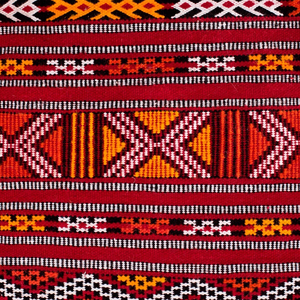 Funda de Cojín - Lana Marroquí - Natural 100% - Modelo Wisada